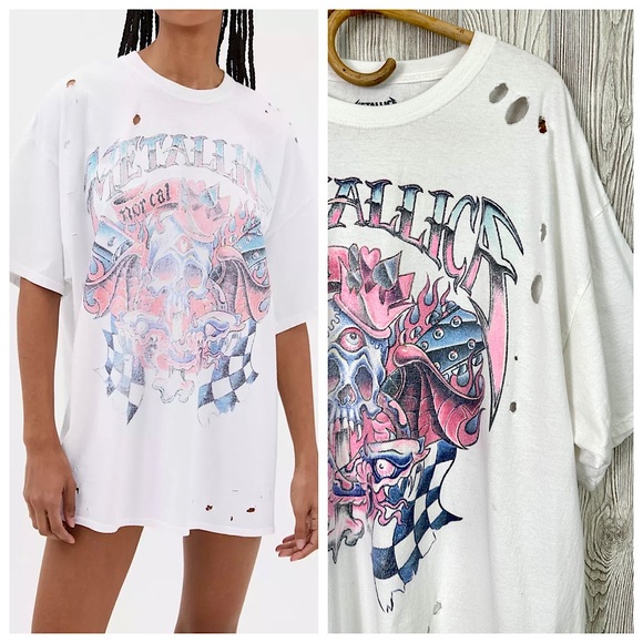 Urban Outfitters Tops - METALLICA URBAN OUTFITTERS TSHIRT Dress Oversized XL XXL Womens Rare Summer New